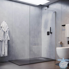 Walk-in Veconi Корато 90 профиль хром, стекло прозрачное KR77-90-01-C8