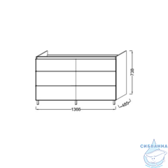 Тумба Jacob Delafon Odeon Up 137 белый с раковиной Odeon Up 140