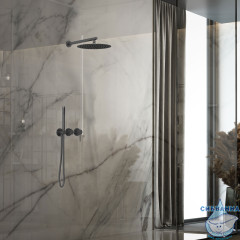 Душевая система Vincea Groove 300 1 режим VSFW-4G01GM (вороненая сталь)