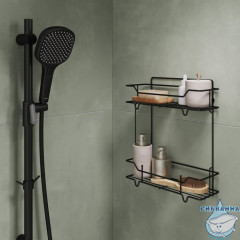 ILS3FB0M18, Лейка для душа, черная матовая, 3F, Ideal Spa, Milardo, ILS3FB0M18