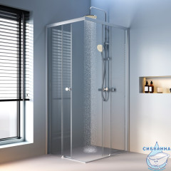 Душевое ограждение AM.PM X-Joy 100х80 W94G-403-10080-MТ профиль хром, стекло прозрачное (без поддона)