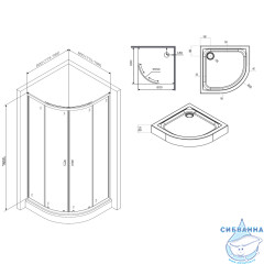 Душевое ограждение AM.PM X-Joy Twin Slide 80х80 W88E-205-080MT64 профиль хром, стекло прозрачное (c поддоном)