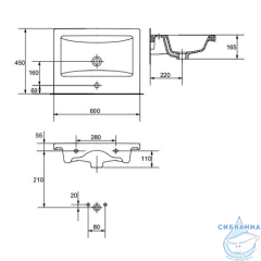 Мебельная раковина 1Marka Como 60