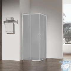 Душевое ограждение Veconi Rovigo 100x80 профиль хром, стекло рифленое RV50CH-L-10080-02-C8 (без поддона)