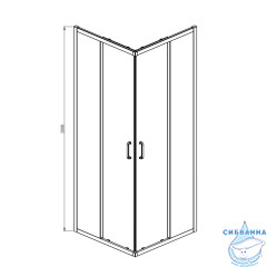 Душевое ограждение Aquatek AQ ARI KV 09020GM 90x90 профиль оружейная сталь, стекло прозрачное (без поддона)
