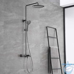 Душевая система Vincea Desire 250 1 режим VSFS-1D1TGM (вороненая сталь)