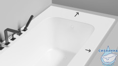 Ванна из искусственного камня Salini Orlando 170x75 (материал sapirit, белый глянцевый)