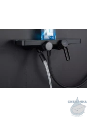 Смеситель для ванны с душевым гарнитуром Gappo G3296-26 (черный матовый)