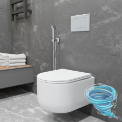 Унитаз подвесной безободковый Charus Elmo Rimless EWC700-129WT с сиденьем Soft Close (микролифт)