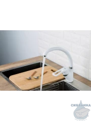 Смеситель кухни Frap F4166-8 (белый камень)