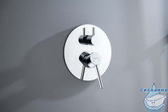 Встраиваемый смеситель для ванны Aquatek Европа AQ1346CR (2 режима) (хром)