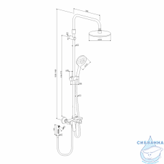 Душевая система Damixa Jupiter 977770000 (хром)