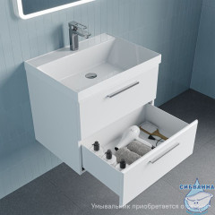 Тумба подвесная, 60 см, белый, Слайд Икс (Slide X), IDDIS, SLX60W0i95 подходит умыв. 4516000i28