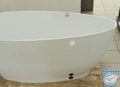 Ванна из литьевого мрамора New Line Sanitary Адель 157х70 (с переливом)