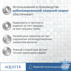 Полотенцесушитель водяной Aquatek Поларис П7 500х600 хром (нижнее подключение)