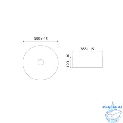 Раковина на столешницу 36 см Iddis Ray RAYWS03i27