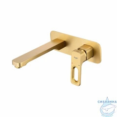 Смеситель для раковины встраиваемый Raglo R51.11.03 (сатин золотой)