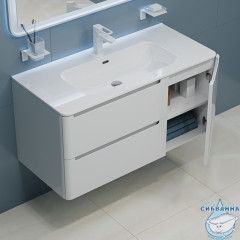 Тумба с умывальником Iddis Edifice 100 см белый глянец EDI10W1i95