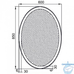 Зеркало Aquanet Комо 6085 с LED подсветкой
