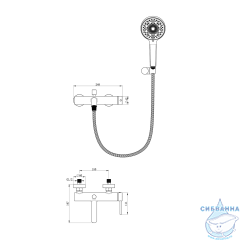 Смеситель для ванны Oliveeka Y-Line OL-639017-BN (никель)