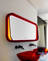 Зеркало для ванной ABBER Kristall 120  AT6702Rubin с подсветкой