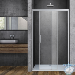 Дверь в нишу Vincea Soft 160 профиль хром, стекло прозрачное VDS-3SO160CL