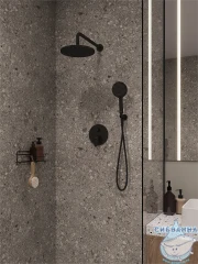 Душевая система Milardo Dale 250 DALBL02M67 (черный матовый)