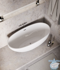 Акриловая ванна Grossman Fly GR-1104 170X75 с каркасом (белый глянцевый)