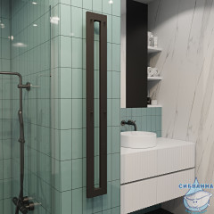 Полотенцесушитель электрический Indigo Idea (с таймером) 15х120 черный муар (с возможностью скрытого подключения, подключение R/L)