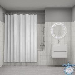 Штора для ванной, 200х180 см, Полиэстер, белый, IDDIS, DL01P18i11