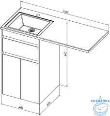 Тумба под раковину Aquanet Токио  48 белый 237744