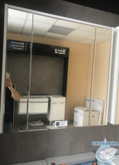 Шкаф-зеркало Roca Ronda 80 бетон/белый