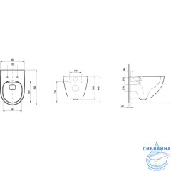 Унитаз подвесной Ravak Vita RimOff X01860 с сиденьем Soft Close (микролифт) быстросъёмным