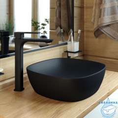 Смеситель для раковины Iddis Slide SLIBL01i01 (без донного клапана) (черный матовый)