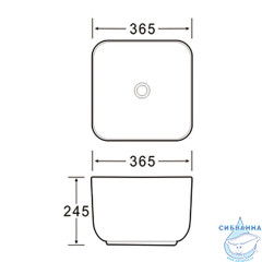 Раковина на столешницу 37 см SantiLine SL-1111MP