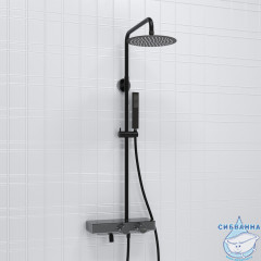 Душевая система Wasserkraft 250 1 режим A114.258.218.CB Thermo (черный матовый)