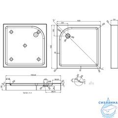 Акриловый поддон Azario 100x100 P110 P110 R/L (P11010) 