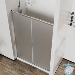 Дверь в нишу Vincea City 120 профиль хром, стекло текстурное VDS-5CT120MT