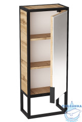 Пенал зеркальный 1Marka Grunge Loft 35Н/П дуб вотан