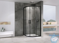 Душевое ограждение Abber Schwarzer Diamant AG01100B 100х100 (без поддона)