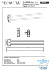 Полотенцедержатель Bemeta Solo 139104102 поворотный