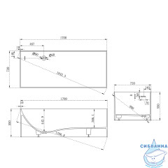 Ванна из искусственного камня ABBER Stein 170x70 AS9640-1.7