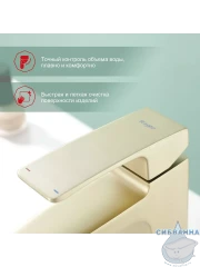 Смеситель для раковины Raglo R01.10.03 (сатин золотой)