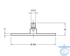 Верхний душ Jacob Delafon Eo E14568-CP