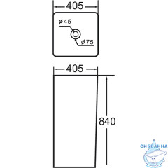 Раковина напольная 41 см SantiLine SL-4013MB