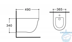 Биде подвесное Aquatek Классик  AQ1161-00 (без сиденья)