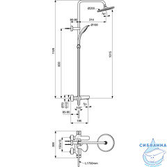 Душевая система Ideal Standard Cerafine 200 1 режим BC525AA (хром)