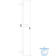 Штанга душевая 70 см Lemark LM8063C (хром)