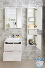 Шкаф-колонна Roca Ronda L бетон/белый