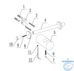 Крючок двойной ABBER Osten 316 AA1852BST брашированная сталь